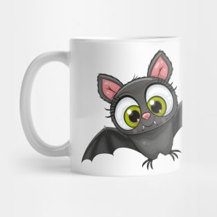 Cute bat with cute green eyes Mug